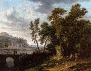 Jan van Huijsum Landscape with Ruin and Bridge oil on canvas